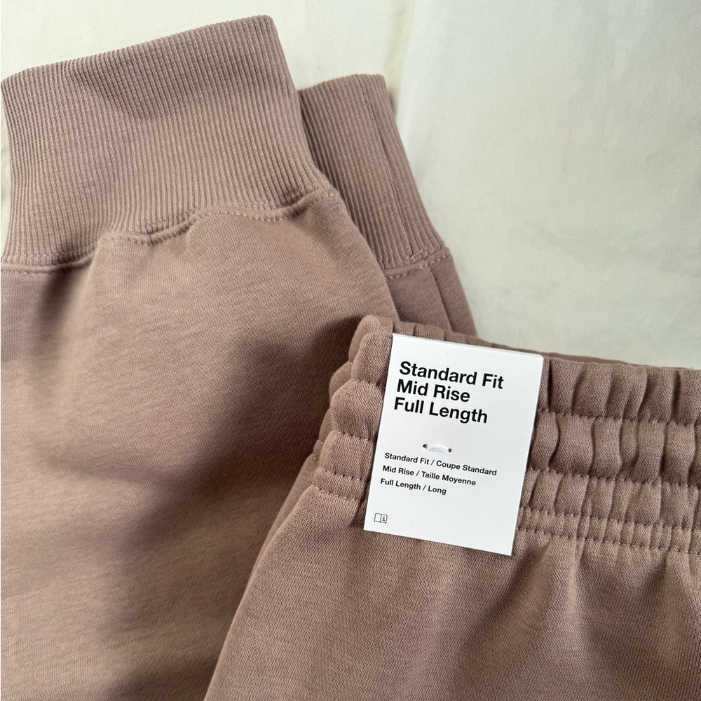 NWT Nike Phoenix Fleece Mid Rise Sweatpants in Mink Brown - Picture 6 of 7
